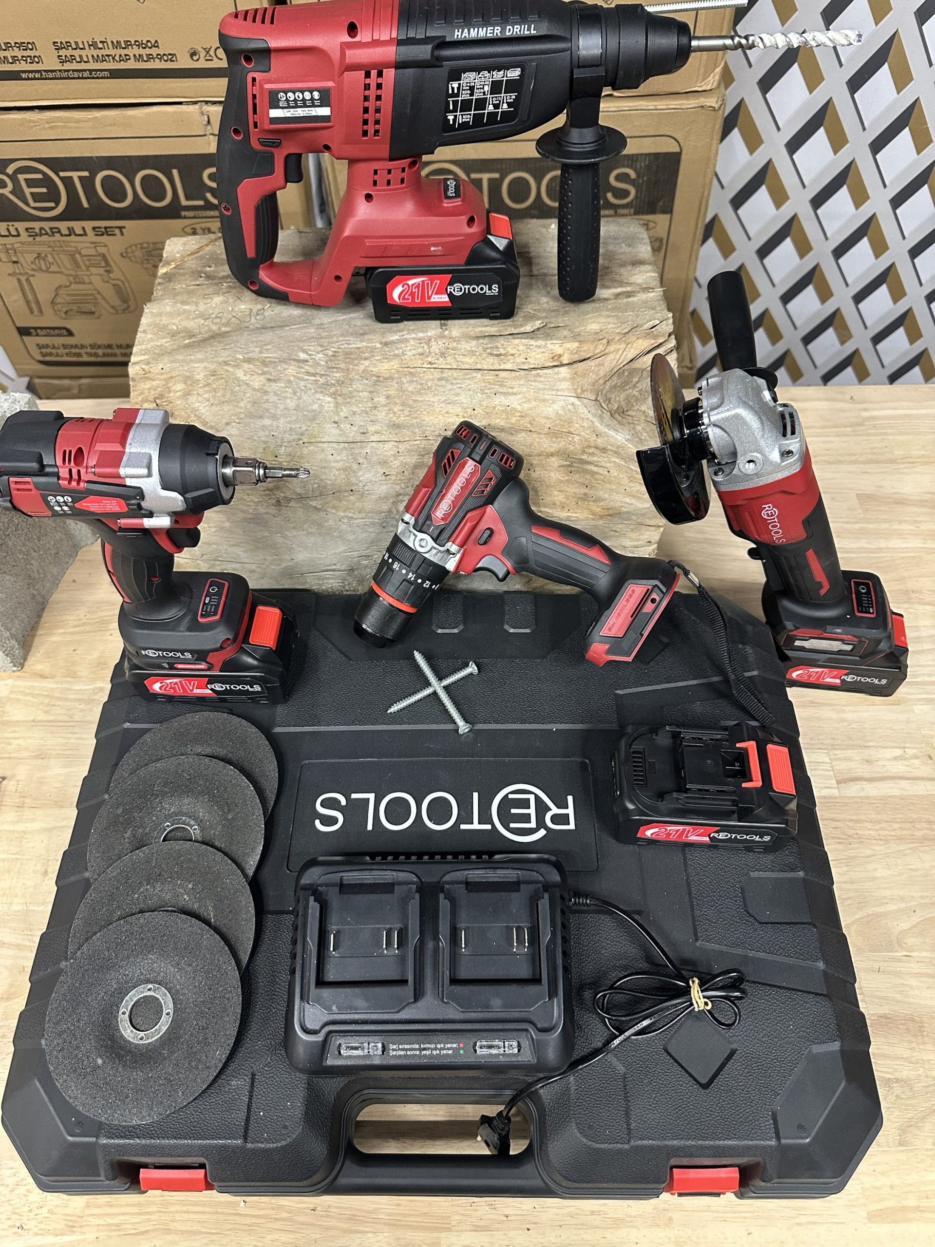 Kit 4 outils électroportatif RETOOLS 21V 4Ah – Image 4